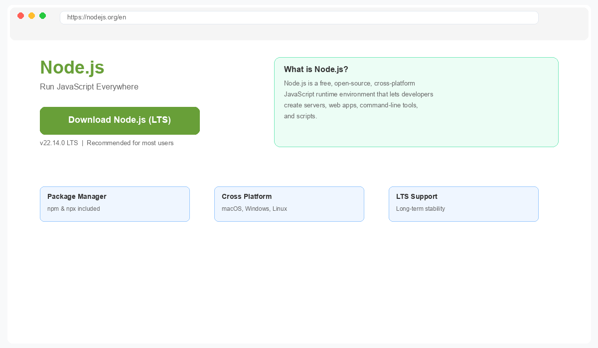 Node.js download page